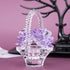 Crystal Flower Basket Figurine Collectable Ornament
